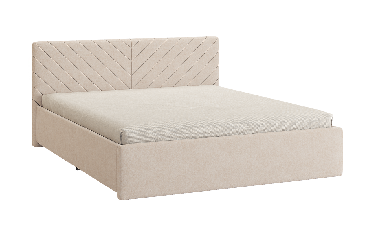 Кровать с основанием Сандра 2 160х200 см (крем (велюр))