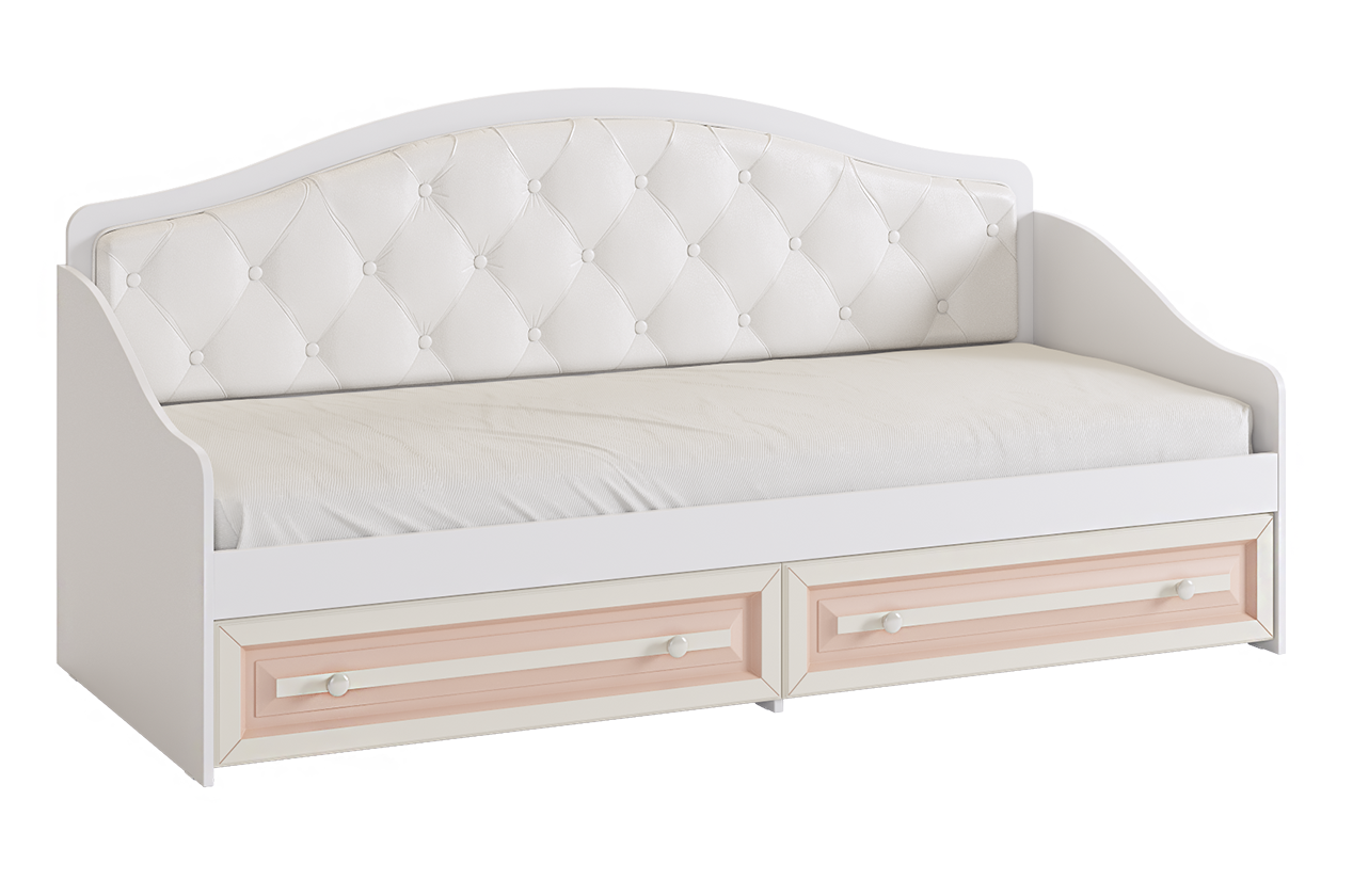 Алиса Кровать 0.8 (белый/крем)