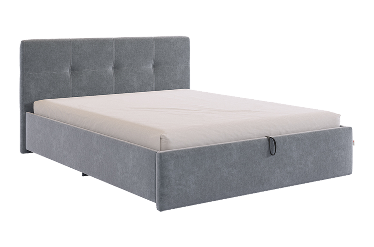 Кровать с подъемным механизмом Веста 160х200 см (графит (велюр))