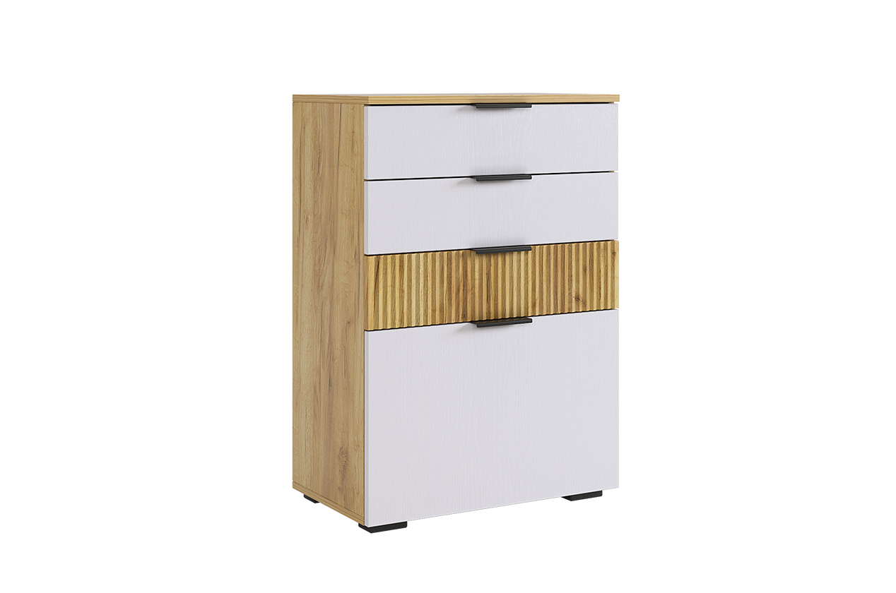 Бери Комод (дуб крафт золотой/белое дерево)