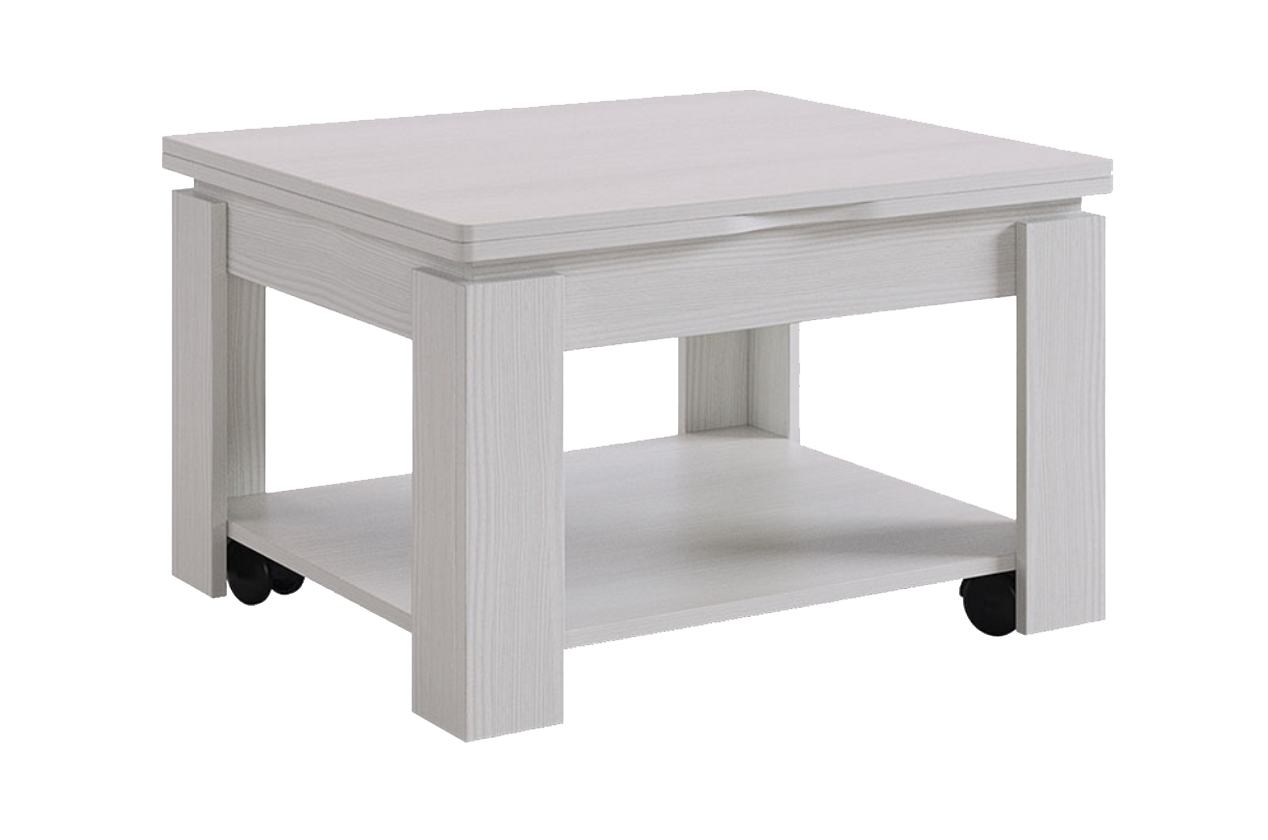 Стол-трансформер Адам 1 (белый рамух/белый рамух)