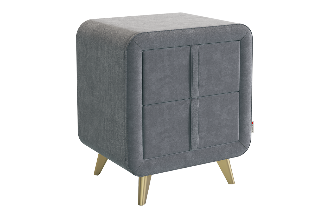 Тумба прикроватная Софи 2 (графит (велюр))