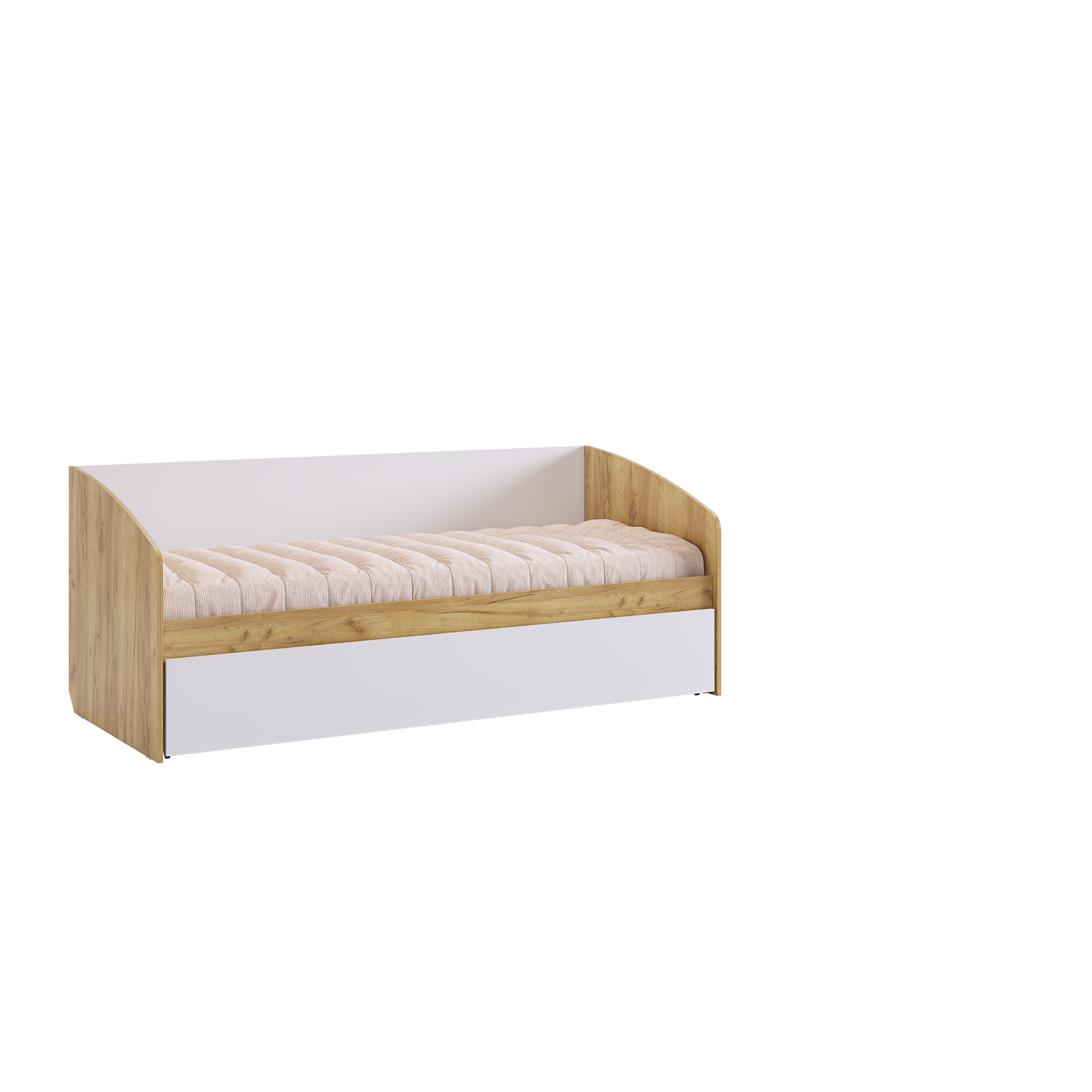 Форсаж Кровать (дуб крафт золотой/белый)