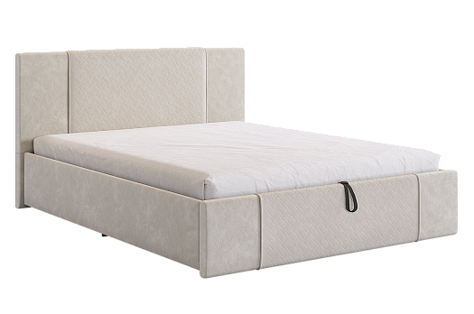 Кровать с подъемным механизмом Хлоя 160х200 см (галька (велюр))