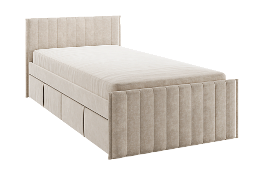 Кровать с ящиками Твикс 90х200 см (капучино (велюр))