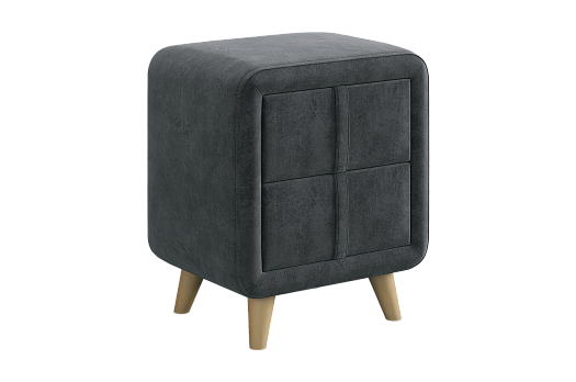 Тумба прикроватная Софи 3 (грей алькантара (велюр))