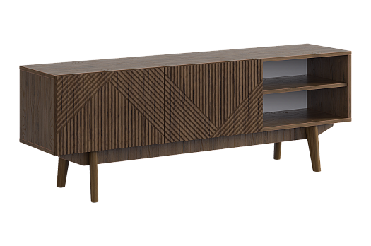 ТВ тумба 150 Мира 2 (дуб гудзон шоколадный)