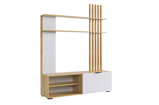 Бери Гостиная (Стенка) (дуб крафт золотой/белое дерево)