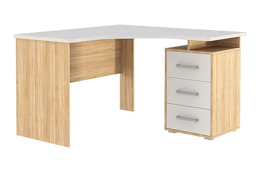 Лайт-2 Стол компьютерный 1200 угловой (дуб сонома/белый)