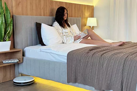 Кровать с подъемным механизмом Твикс 180х200 см (галька (велюр))