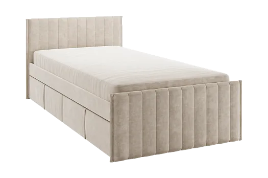Кровать с ящиками Твикс 90х200 см (капучино (велюр))