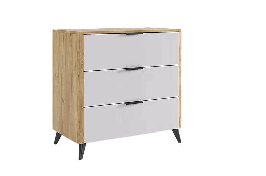 Адам Комод (дуб крафт золотой/белое дерево)