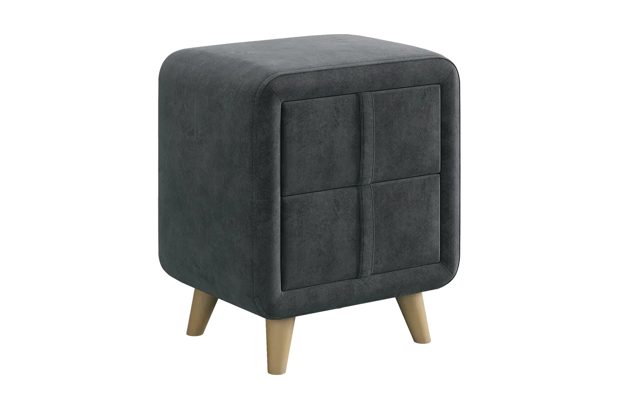 Тумба прикроватная Софи 3 (грей алькантара (велюр))