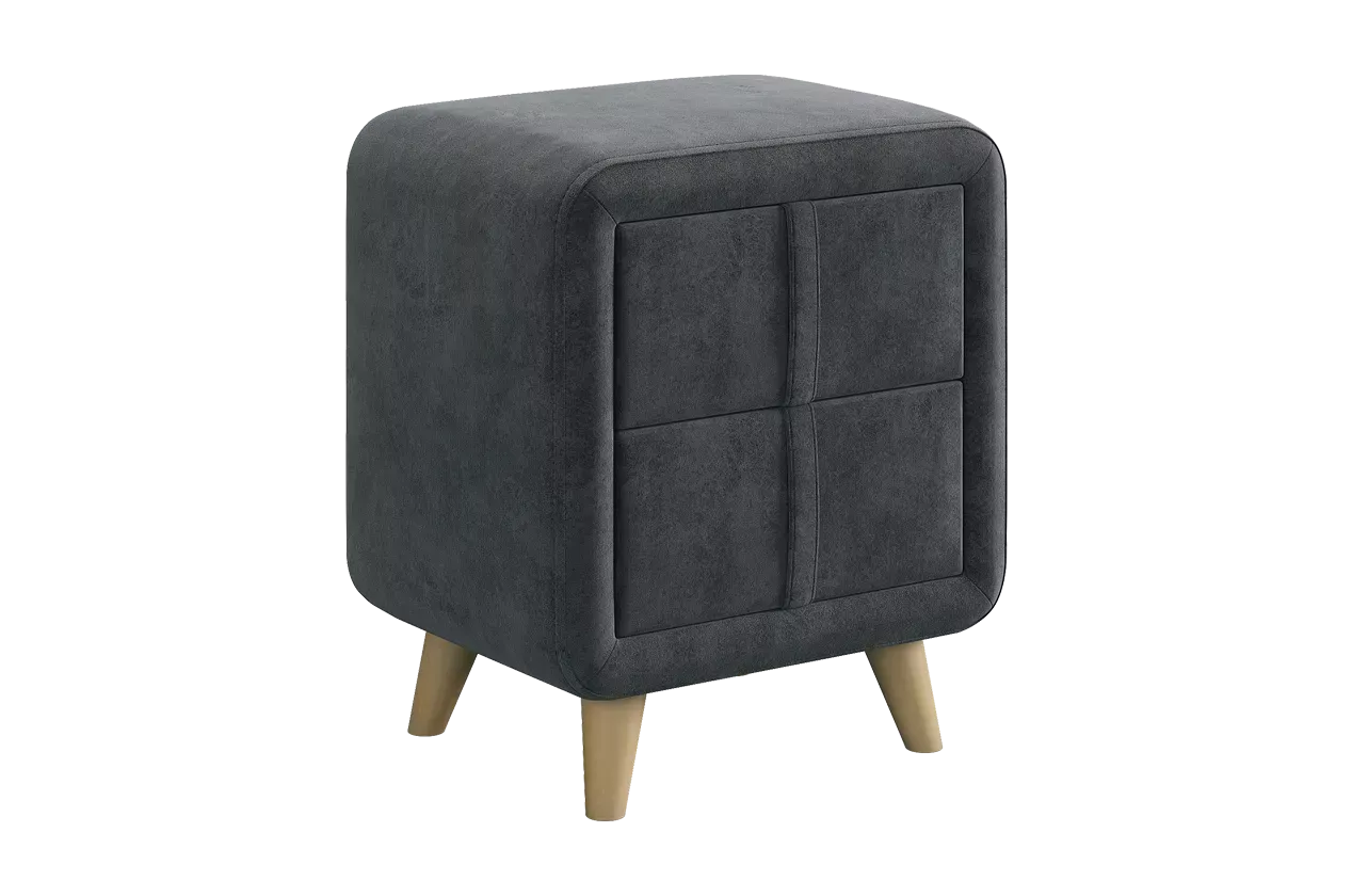 Тумба прикроватная Софи 3 (грей алькантара (велюр))