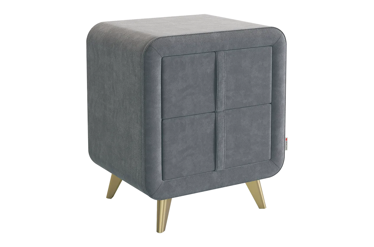 Тумба прикроватная Софи 2 (графит (велюр))